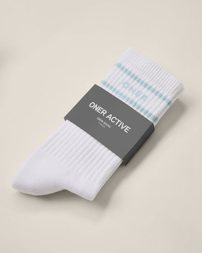 Varsity Stripe Long Crew Socks 1 Pack | Cloud Blue