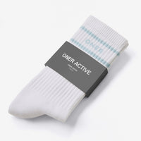 Varsity Stripe Long Crew Socks 1 Pack | Cloud Blue