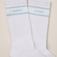 Varsity Stripe Long Crew Socks 1 Pack | Cloud Blue
