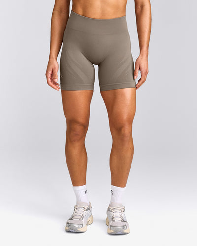 EnhanceLift™ Seamless Shorts with Gray Logo | Warm Minky