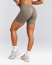 EnhanceLift™ Seamless Shorts with Gray Logo | Warm Minky