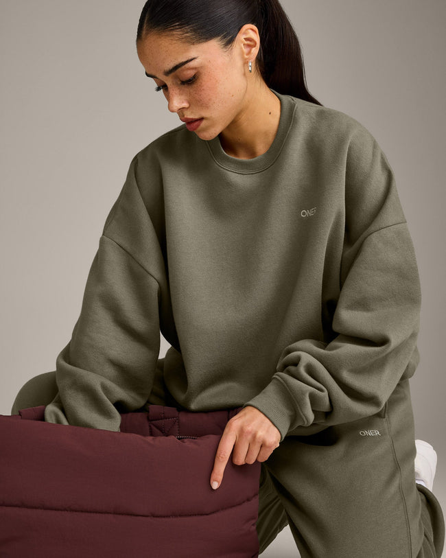 Foundations All Season Crew Neck Sweatshirt | Alpine Green