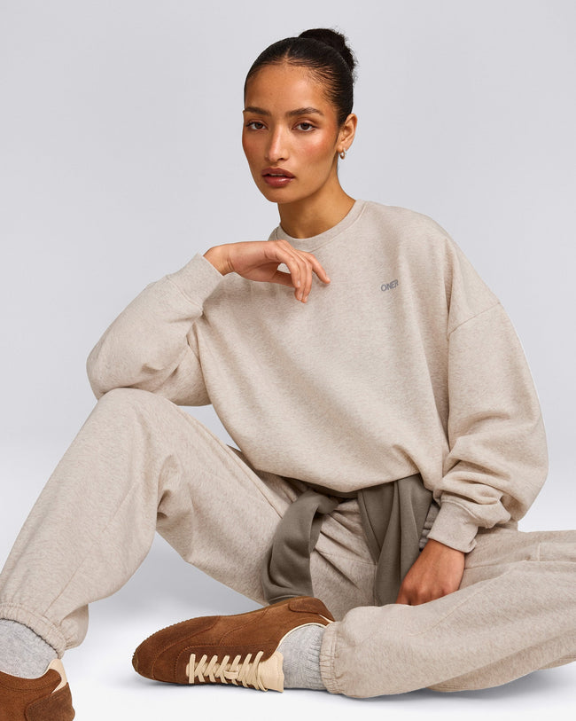 Foundations All Season Crew Neck Sweatshirt | Oat Marl