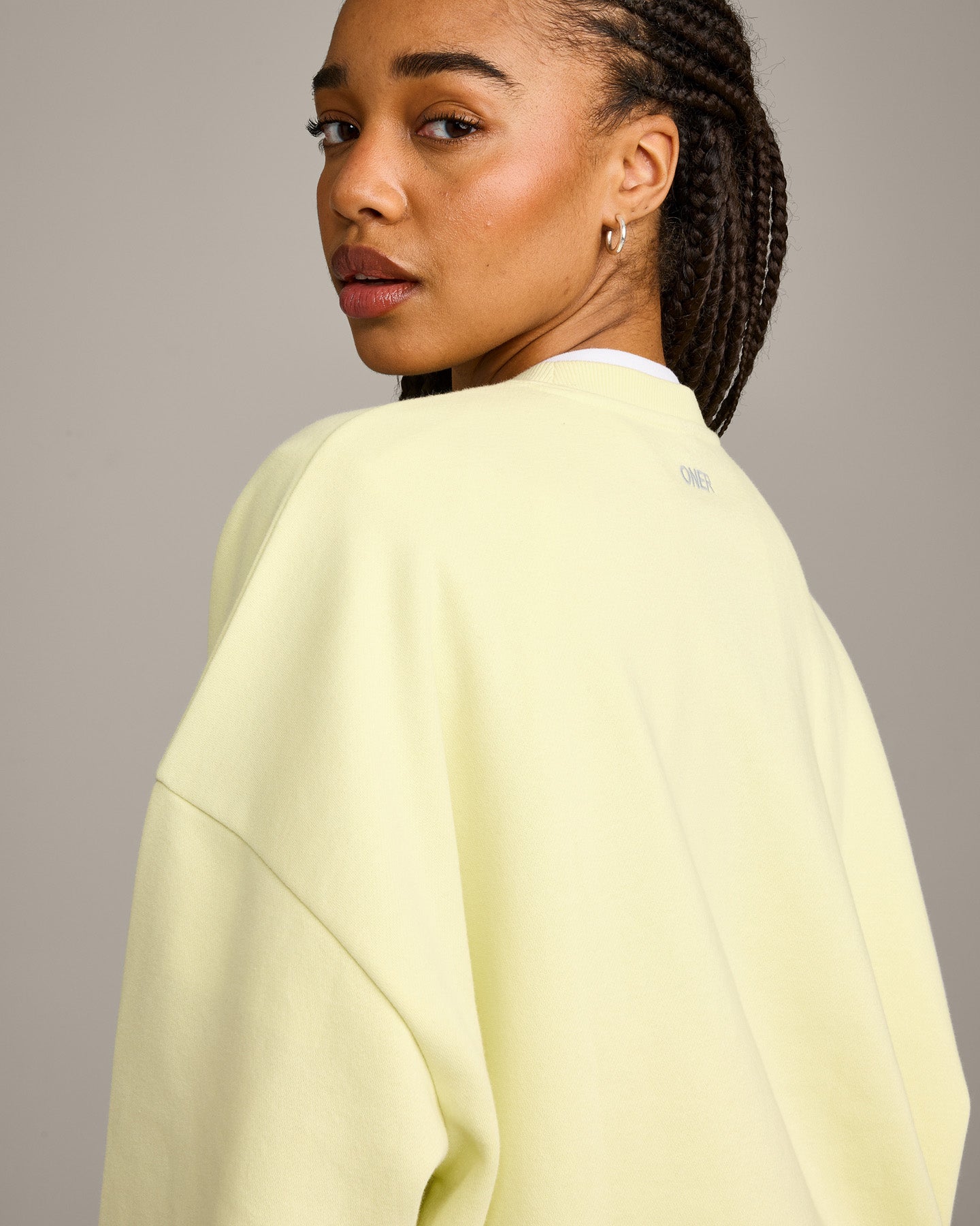 Foundations All Season Crew Neck Sweatshirt | Pastel Yellow