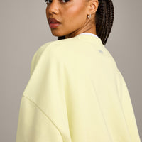 Foundations All Season Crew Neck Sweatshirt | Pastel Yellow