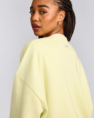 Foundations All Season Crew Neck Sweatshirt | Pastel Yellow