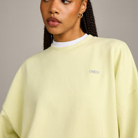 Foundations All Season Crew Neck Sweatshirt | Pastel Yellow