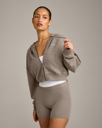 Foundations All Season Cropped Zip Up Hoodie | Minky