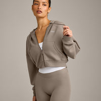 Foundations All Season Cropped Zip Up Hoodie | Minky