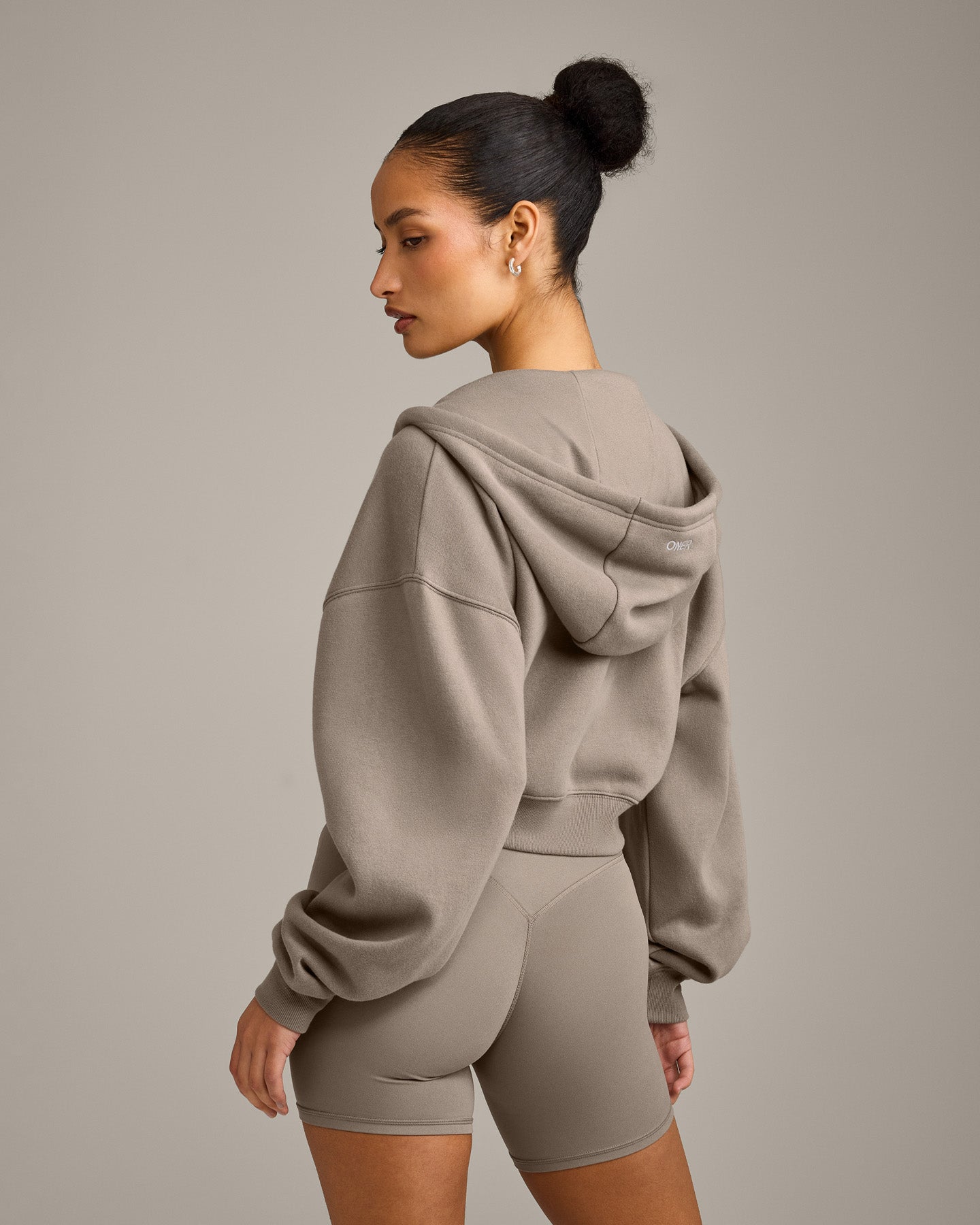 Foundations All Season Cropped Zip Up Hoodie | Minky