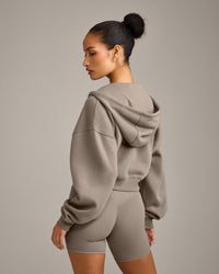 Foundations All Season Cropped Zip Up Hoodie | Minky