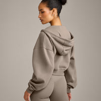 Foundations All Season Cropped Zip Up Hoodie | Minky