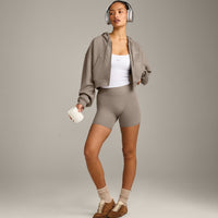 Foundations All Season Cropped Zip Up Hoodie | Minky