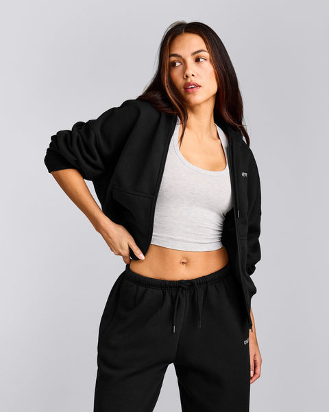 Foundations All Season Zip Up Hoodie Black | Oner Active US