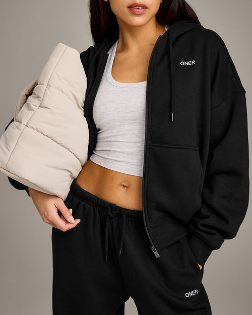 Foundations All Season Zip Up Hoodie | Black