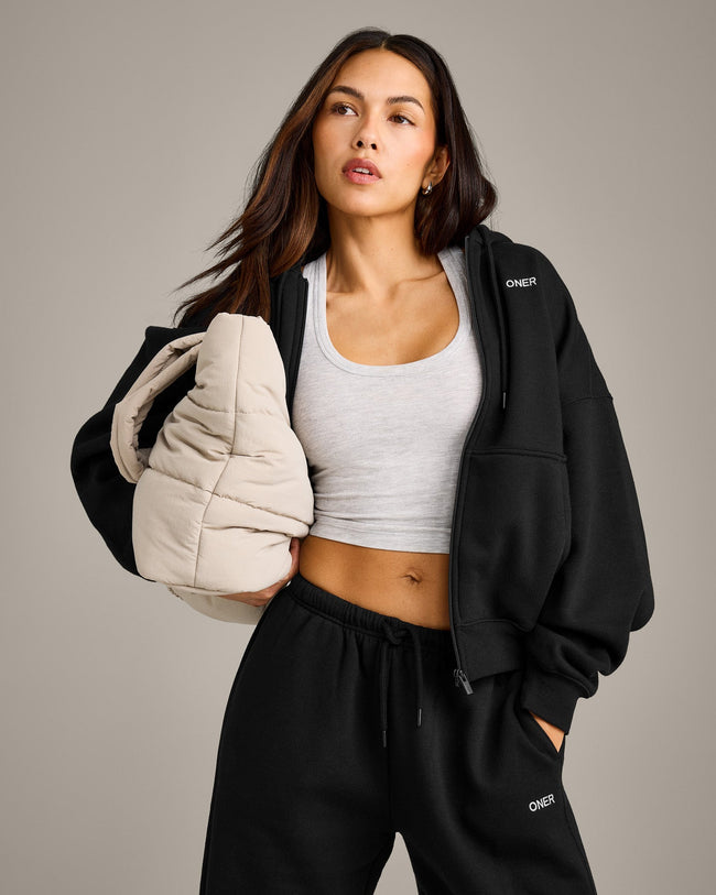 Foundations All Season Zip Up Hoodie | Black
