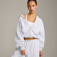 Foundations All Season Zip Up Hoodie | Gray Marl