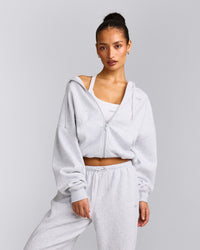 Foundations All Season Zip Up Hoodie | Gray Marl