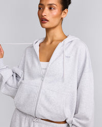 Foundations All Season Zip Up Hoodie | Gray Marl