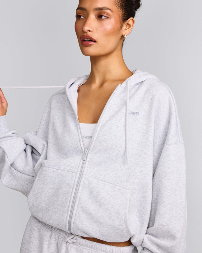 Foundations All Season Zip Up Hoodie | Gray Marl