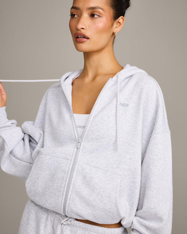 Foundations All Season Zip Up Hoodie | Gray Marl