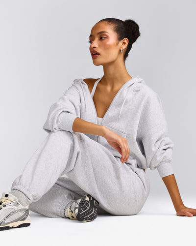 Foundations All Season Zip Up Hoodie | Gray Marl
