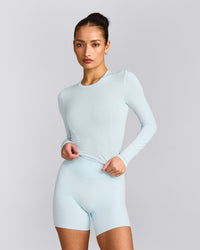 Mellow™ Motion Crew Neck Long Sleeve Mid Top | Cloud Blue