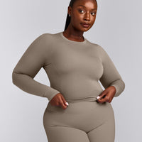 Mellow™ Motion Crew Neck Long Sleeve Mid Top | Warm Minky
