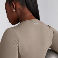Mellow™ Motion Crew Neck Long Sleeve Mid Top | Warm Minky