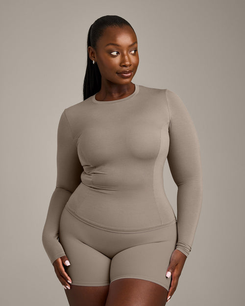 Mellow™ Motion Crew Neck Long Sleeve Top | Warm Minky