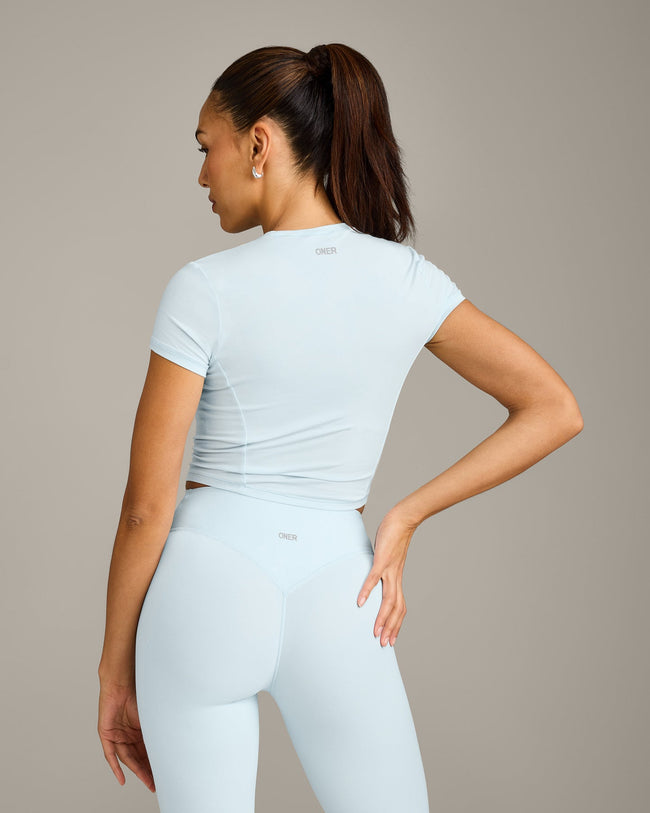 Mellow™ Motion Crew Neck Mid Top | Cloud Blue