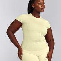 Mellow™ Motion Crew Neck Top | Pastel Yellow