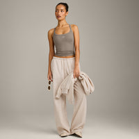 Mellow™ Rib Racer Back Tank Top with Built in Bra Shelf | Warm Minky