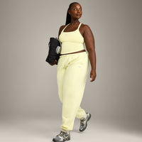 Mellow™ Rib Racer Back Tank Top with Built in Bra Shelf | Pastel Yellow