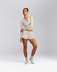Oner At Home Night Shorts | Oat Marl