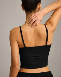 Oner At Home Night Strappy Mid Tank Top | Black