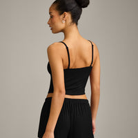 Oner At Home Night Strappy Mid Tank Top | Black