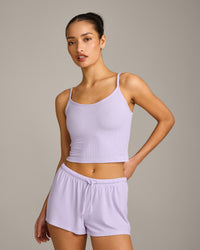 Oner At Home Night Strappy Mid Tank Top | Light Lavender Purple