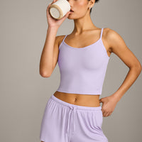 Oner At Home Night Strappy Mid Tank Top | Light Lavender Purple