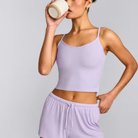 Oner At Home Night Strappy Mid Tank Top | Light Lavender Purple