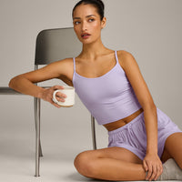 Oner At Home Night Strappy Mid Tank Top | Light Lavender Purple