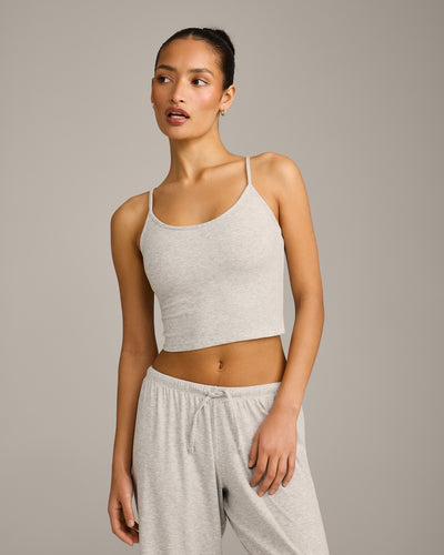 Oner At Home Night Strappy Mid Tank Top | Oat Marl