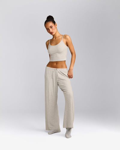 Oner At Home Night Strappy Mid Tank Top | Oat Marl