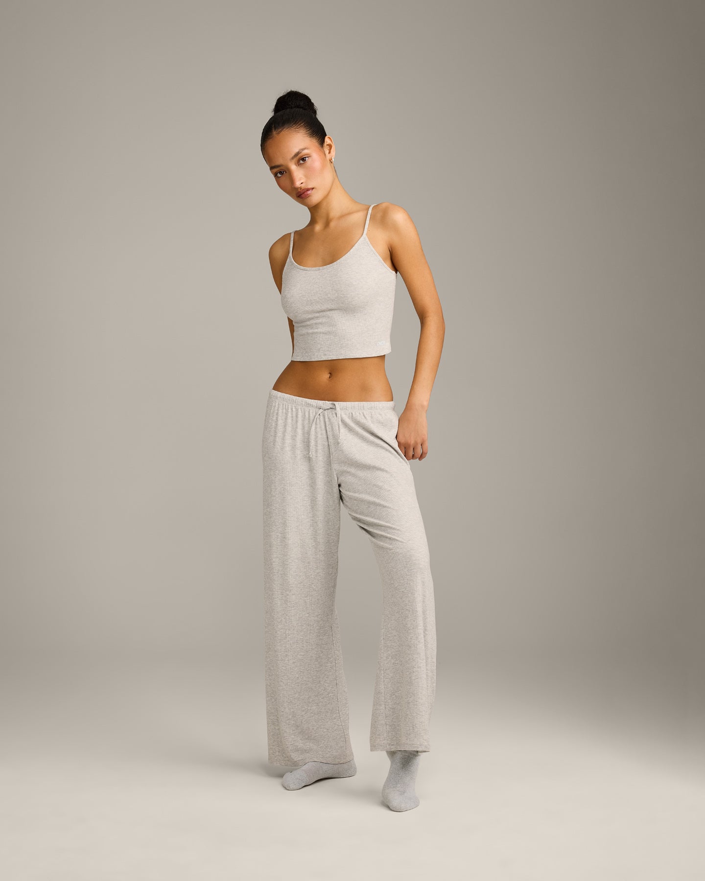 Oner At Home Night Strappy Mid Tank Top | Oat Marl