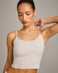 Oner At Home Night Strappy Mid Tank Top | Oat Marl