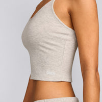 Oner At Home Night Strappy Mid Tank Top | Oat Marl