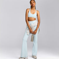 SoftMotion™ Bralette with Gray Logo | Cloud Blue