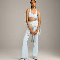 SoftMotion™ Bralette with Gray Logo | Cloud Blue