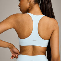 SoftMotion™ Bralette with Gray Logo | Cloud Blue