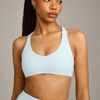 SoftMotion™ Bralette with Gray Logo | Cloud Blue